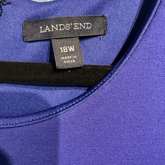 Lands' End Size 18W Sleeveless Pencil Ponte Knit Dress Pockets Layering Office - Picture 3 of 9